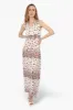 Beechers Brook Floral Sleeveless Belted Maxi Dress - White sold by Fairweather