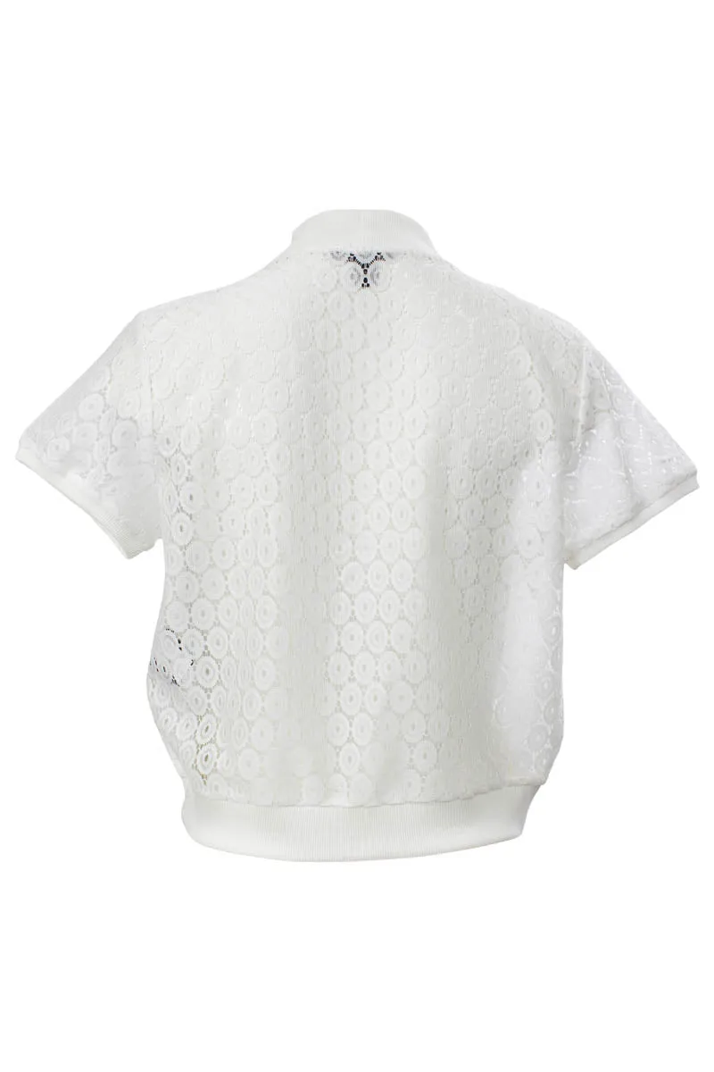 Impress Open Lace Shrug Cardigan - White sold by Fairweather product image thumbnail 3