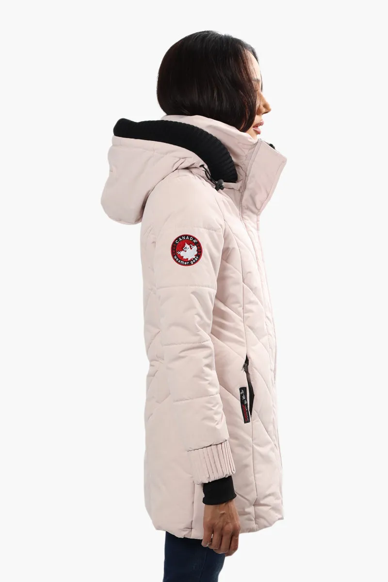 Canada Weather Gear Chevron Stitch Parka Jacket - Pink sold by Fairweather product image thumbnail 3