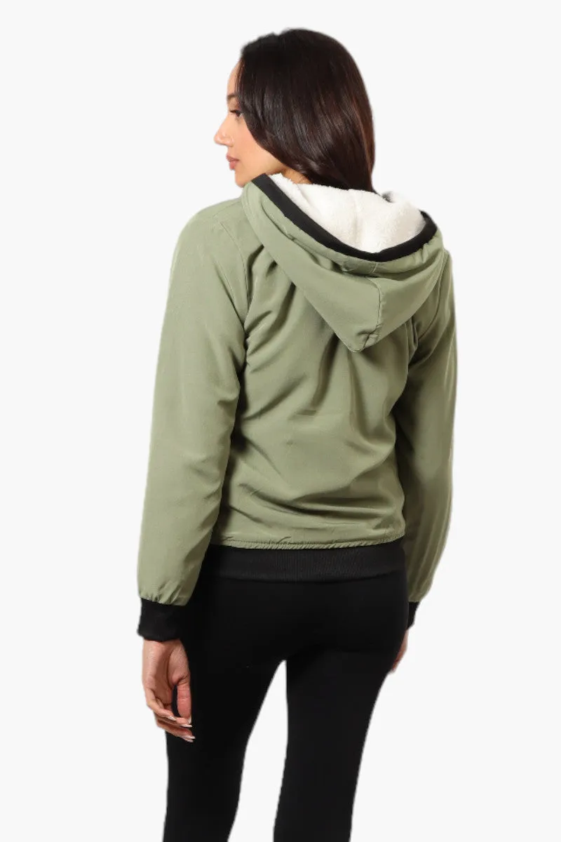 Fahrenheit Hooded Fleece Lined Windbreaker Lightweight Jacket - Olive sold by Fairweather product image thumbnail 4