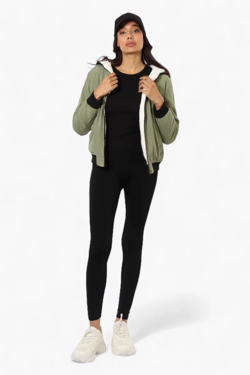 Fahrenheit Hooded Fleece Lined Windbreaker Lightweight Jacket - Olive sold by Fairweather product image thumbnail 2