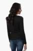 Magazine Ribbed Front Twist Long Sleeve Top - Black sold by Fairweather