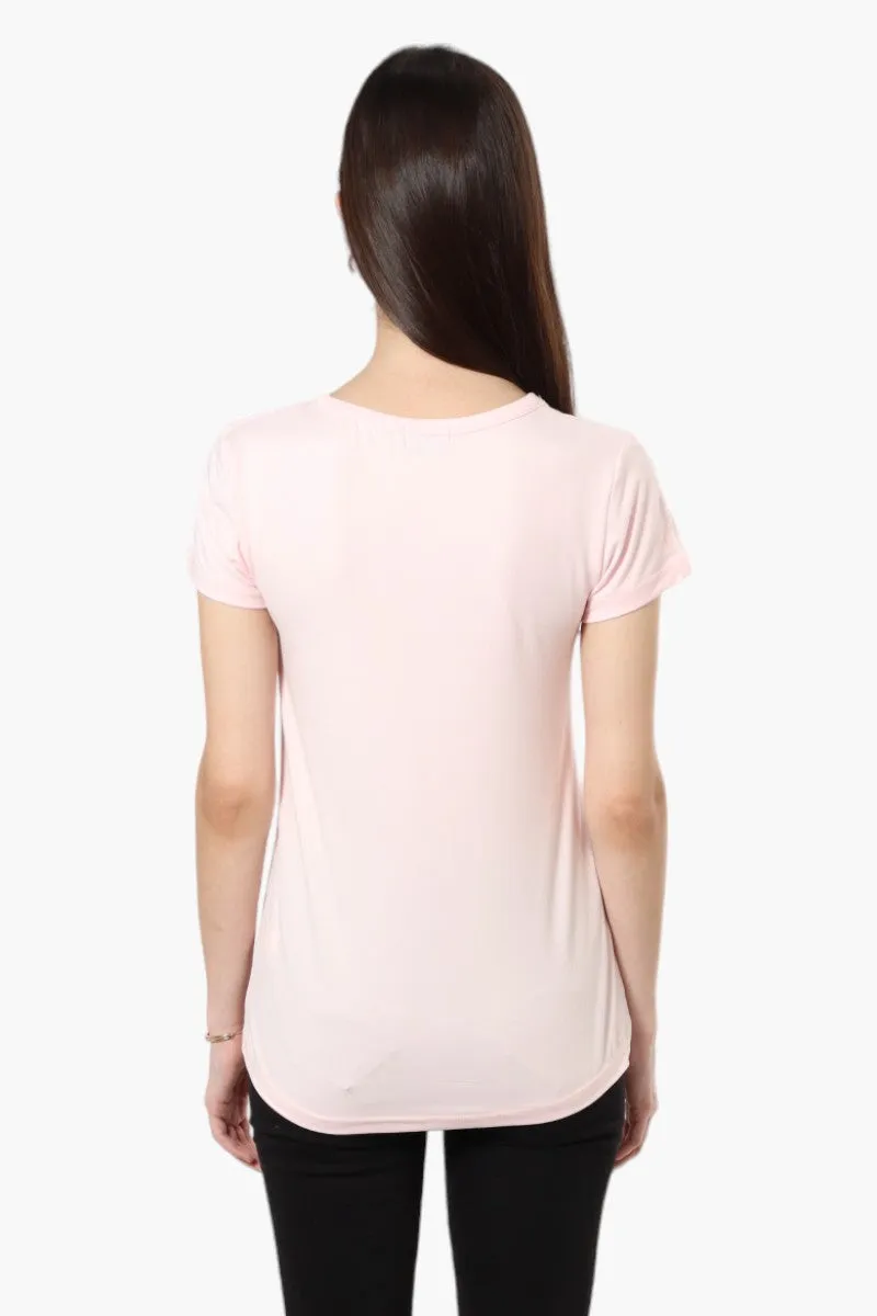 Magazine Henley Zip Pocket Tee - Blush sold by Fairweather product image thumbnail 4