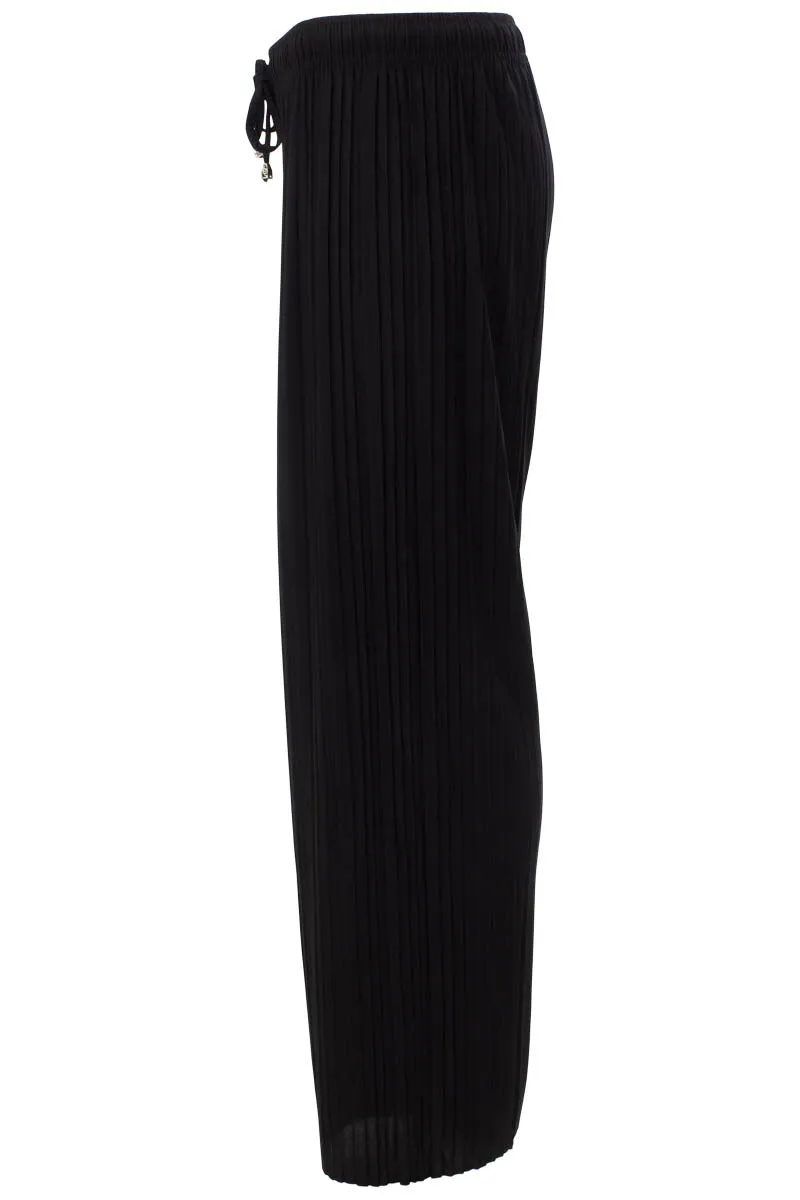 Solid Tie Waist Crinkle Pants - Black sold by Fairweather product image thumbnail 2