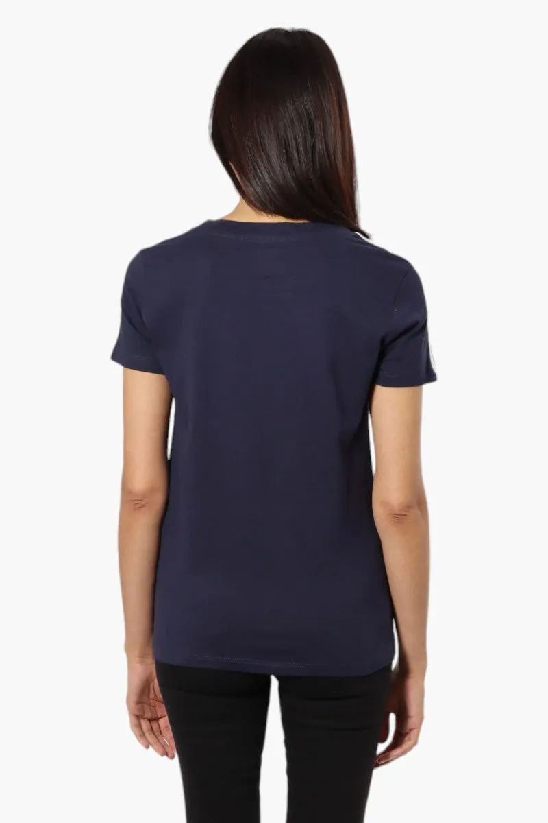 Canada Weather Gear Striped Shoulder 67 Print Tee - Navy sold by Fairweather product image thumbnail 4