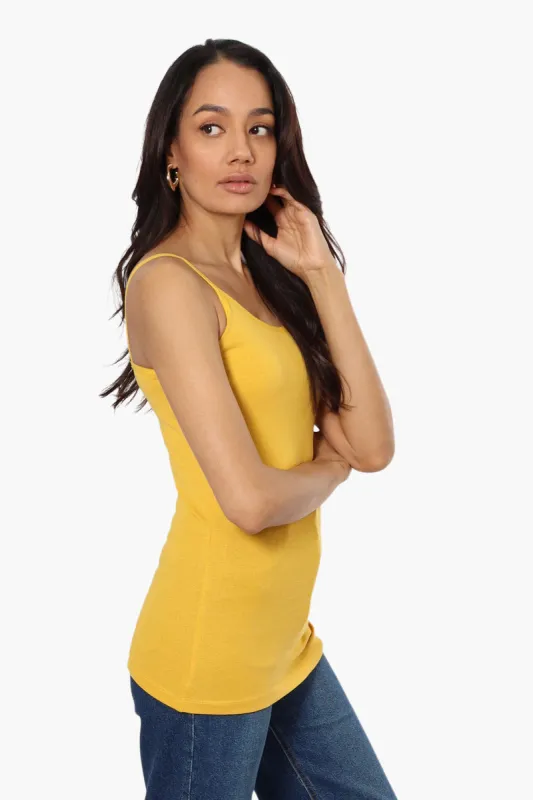 Majora Solid Basic Cami Tank Top - Yellow sold by Fairweather