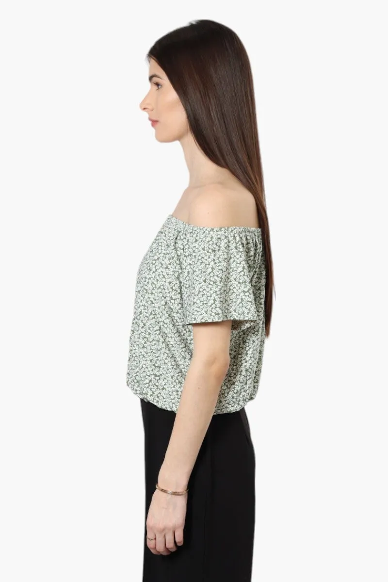 International INC Company Floral Button Down Blouse - Green sold by Fairweather product image thumbnail 3
