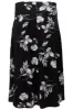 Floral Foldover Waist Midi Skirt - Black sold by Fairweather