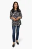 Beechers Brook Floral Belted Roll Up Sleeve Blouse - Black sold by Fairweather