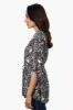 Beechers Brook Floral Belted Roll Up Sleeve Blouse - Black sold by Fairweather