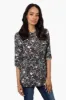 Beechers Brook Floral Belted Roll Up Sleeve Blouse - Black sold by Fairweather