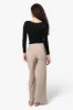 International INC Company Solid Belted Palazzo Pants - Beige sold by Fairweather
