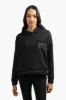 Super Triple Goose Solid Mesh Detail Hoodie - Black sold by Fairweather