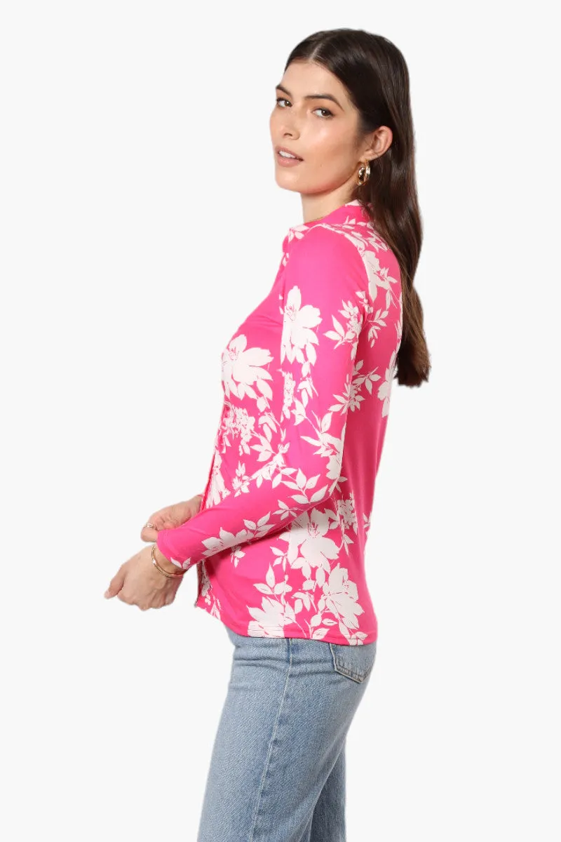 Majora Floral Long Sleeve Button Up Shirt - Pink sold by Fairweather product image thumbnail 3