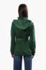 Fahrenheit Front Button Belted Lightweight Jacket - Green sold by Fairweather