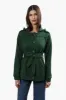 Fahrenheit Front Button Belted Lightweight Jacket - Green sold by Fairweather