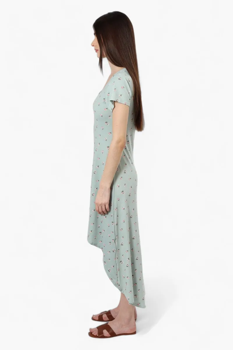 Majora Floral High Low Maxi Dress - Mint sold by Fairweather product image thumbnail 3