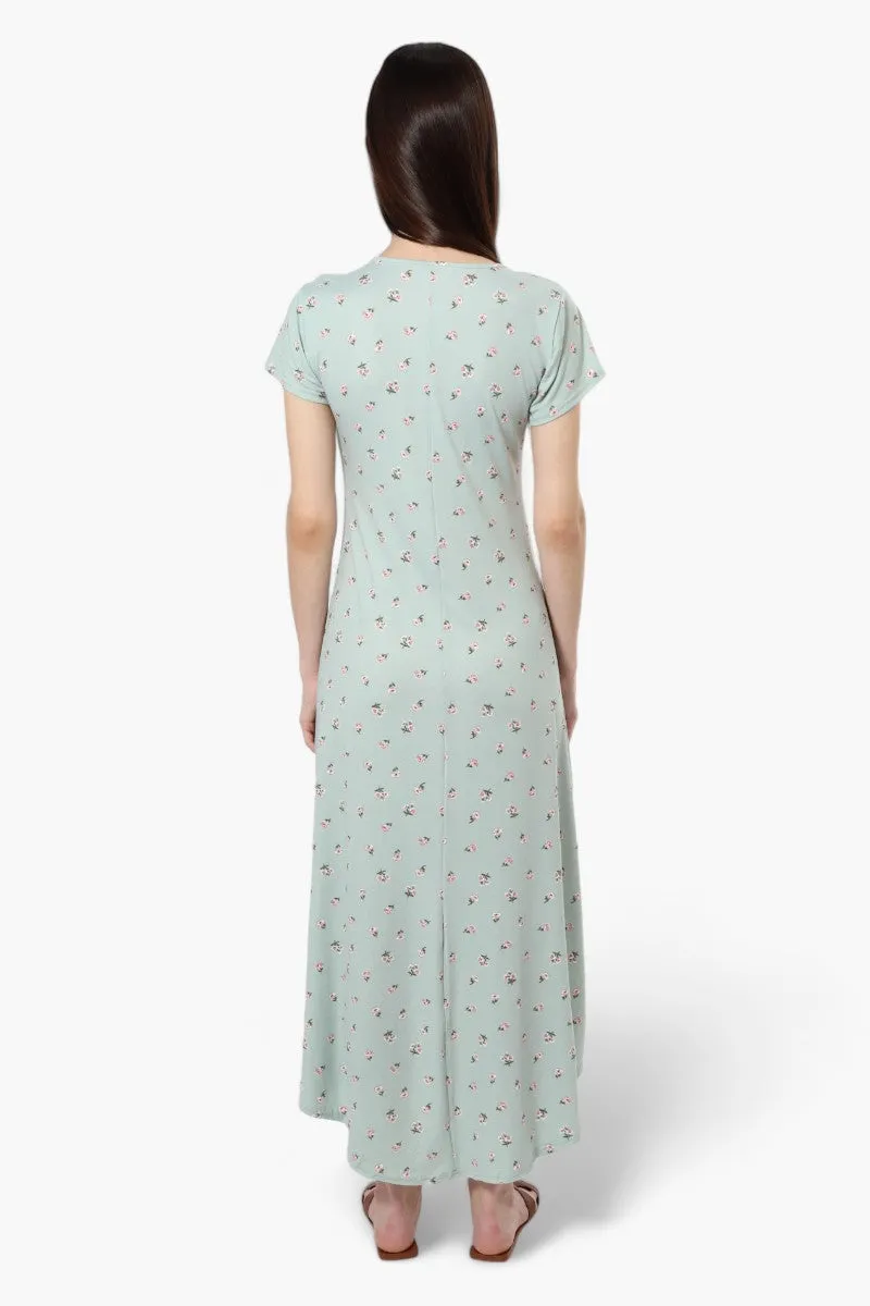 Majora Floral High Low Maxi Dress - Mint sold by Fairweather product image thumbnail 4