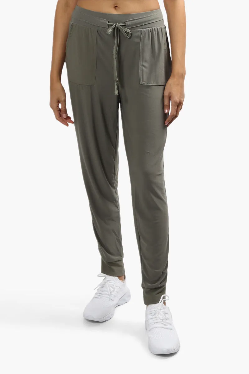 Beechers Brook Solid Tie Waist Jogger Pants - Olive sold by Fairweather