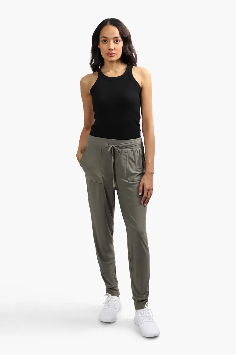 Beechers Brook Solid Tie Waist Jogger Pants - Olive sold by Fairweather product image thumbnail 2