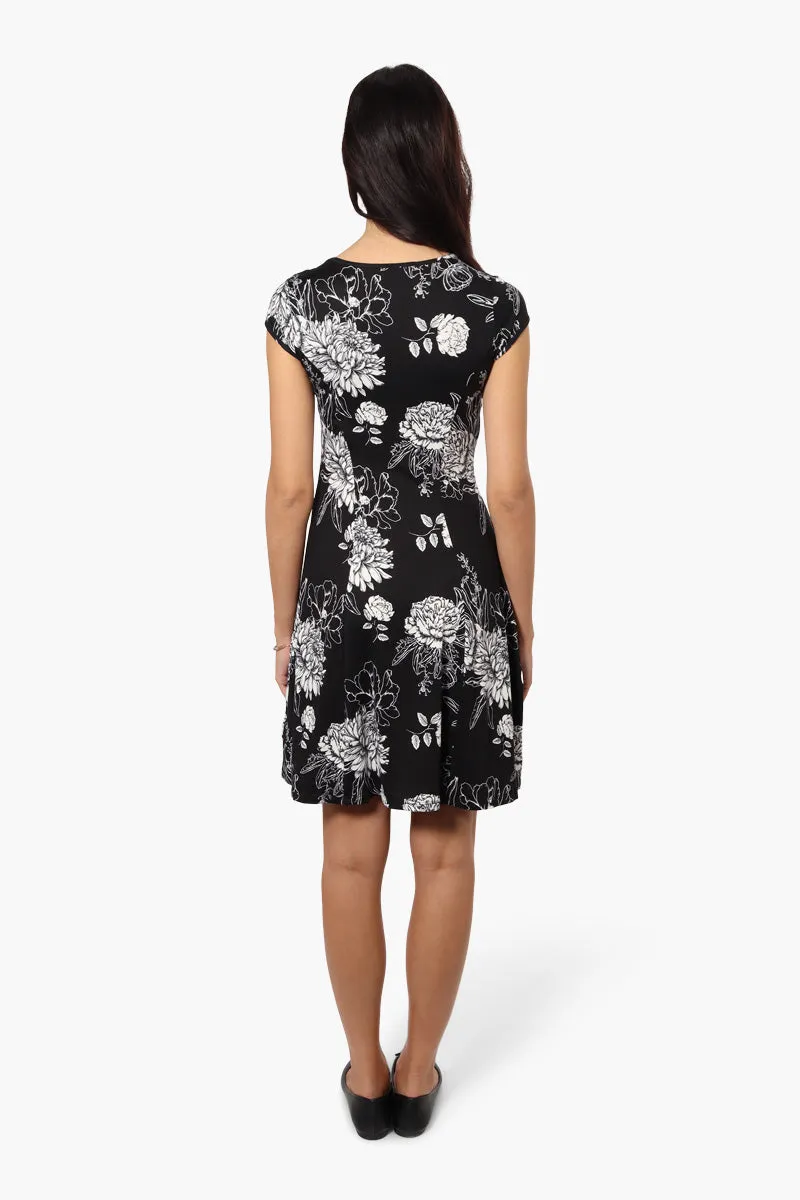 International INC Company Floral Cap Sleeve Day Dress - Black sold by Fairweather product image thumbnail 4