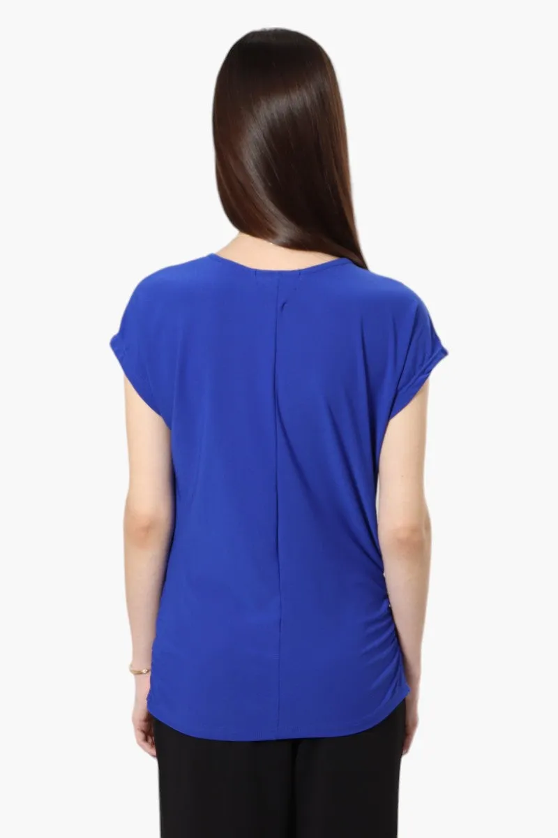 Beechers Brook Cap Sleeve Necklace Blouse - Blue sold by Fairweather product image thumbnail 4