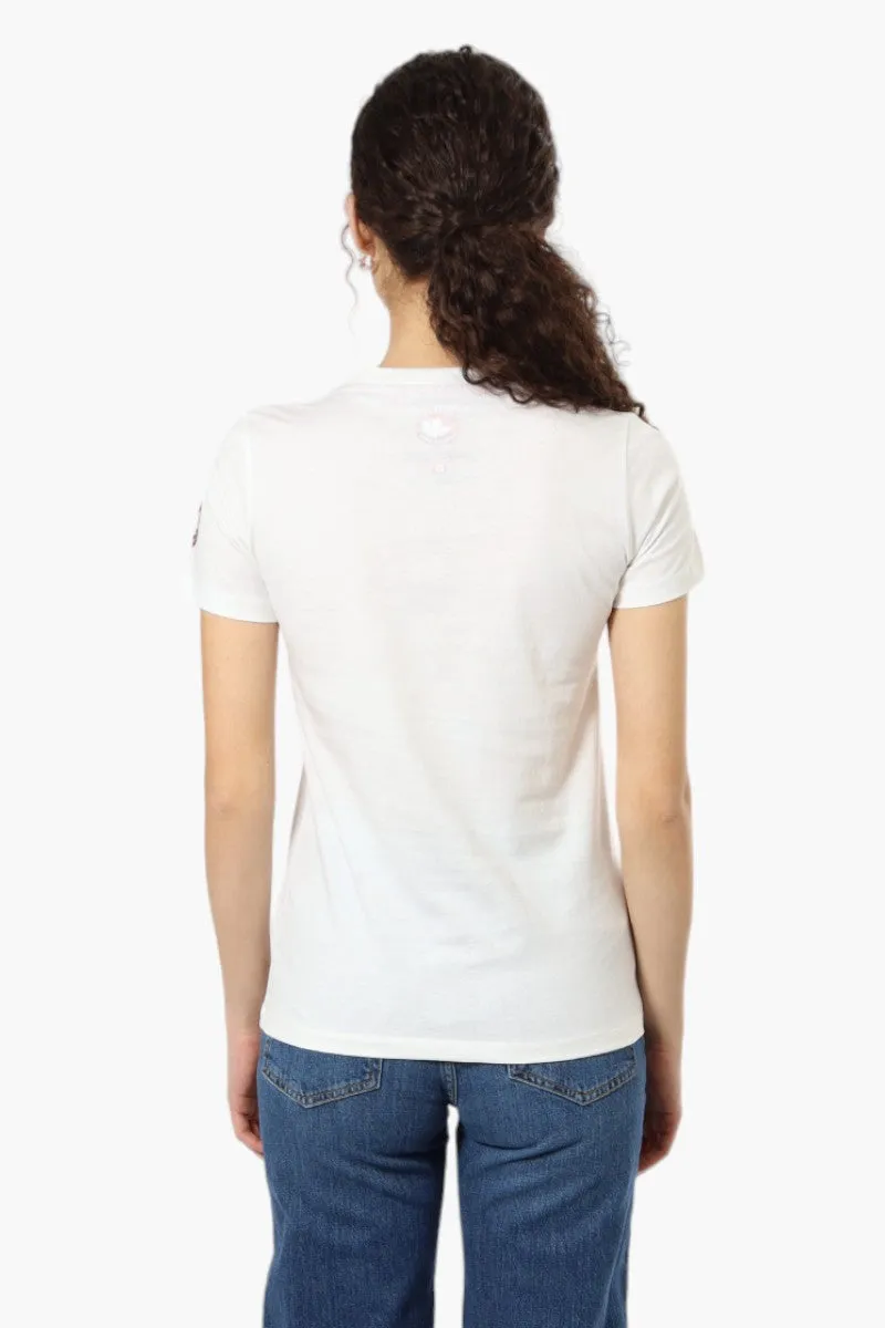 Canada Weather Gear Adventure Awaits V-Neck Tee - White sold by Fairweather product image thumbnail 4