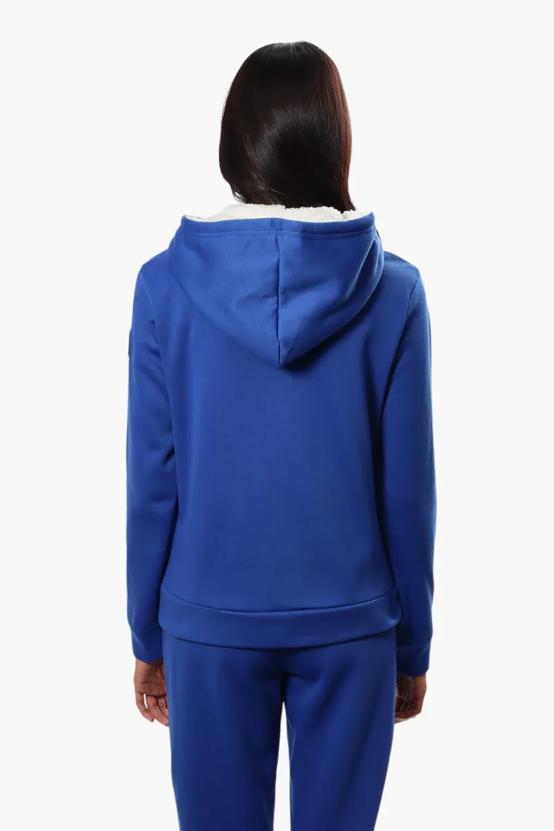 Fahrenheit Brooklyn Print Sherpa Hoodie - Blue sold by Fairweather product image thumbnail 4