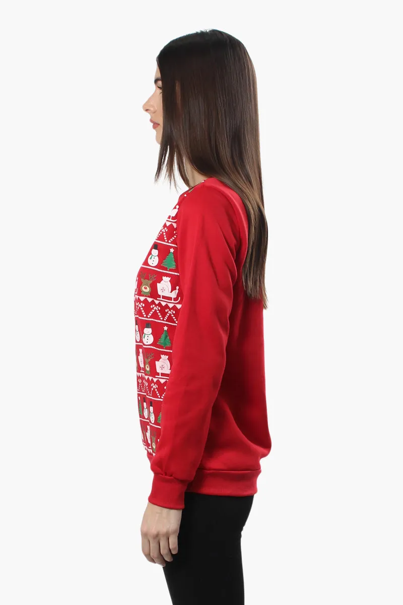 Ugly Christmas Sweater Festive Print Christmas Sweater - Red sold by Fairweather product image thumbnail 3