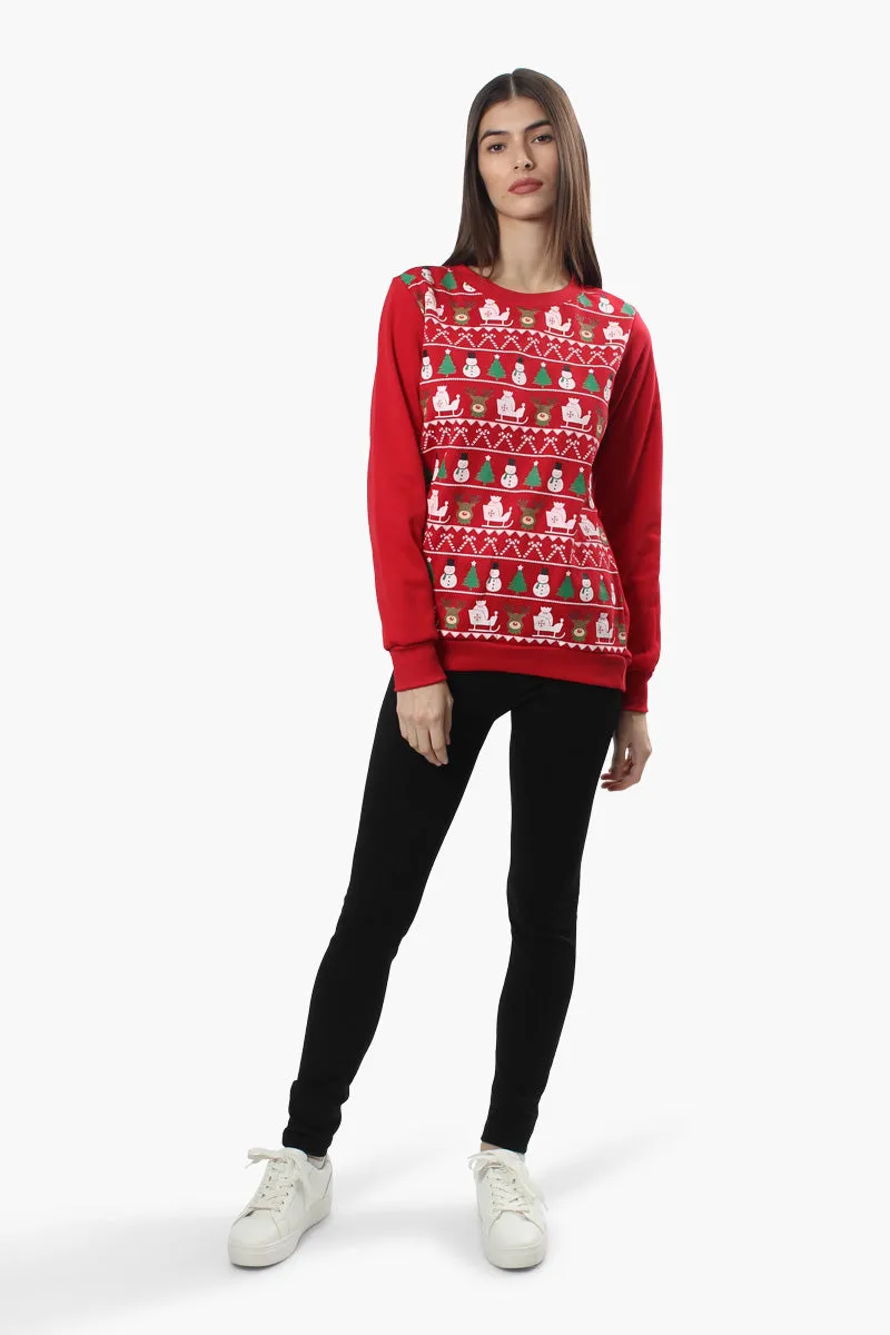 Ugly Christmas Sweater Festive Print Christmas Sweater - Red sold by Fairweather product image thumbnail 2