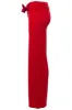 Solid Wide Leg Belted Pants - Red sold by Fairweather