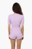 New Look Short Sleeve Button Down Romper - Lavender sold by Fairweather