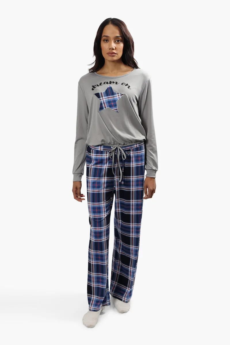 Canada Weather Gear Plaid Print Pajama Pants - Blue sold by Fairweather product image thumbnail 2