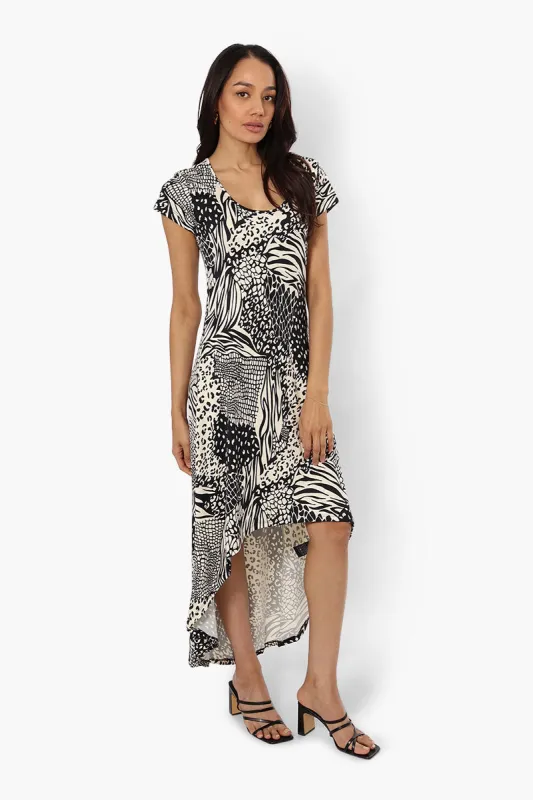 International INC Company Patterned High Low Maxi Dress - Beige sold by Fairweather