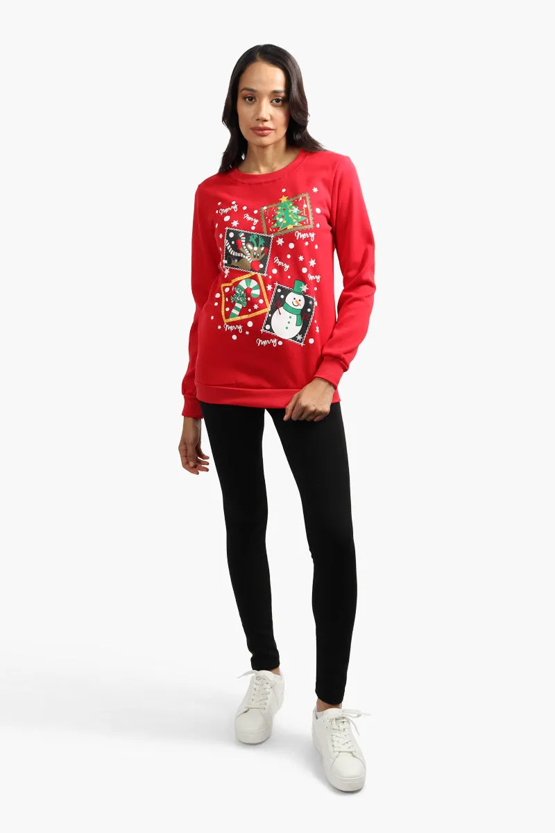 Ugly Christmas Sweater Festive Print Christmas Sweater - Red sold by Fairweather product image thumbnail 2