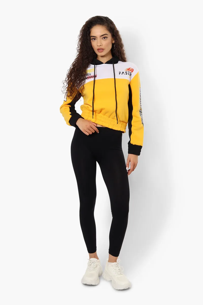 New Look Fleece Colour Block Racing Hoodie - Yellow sold by Fairweather product image thumbnail 2