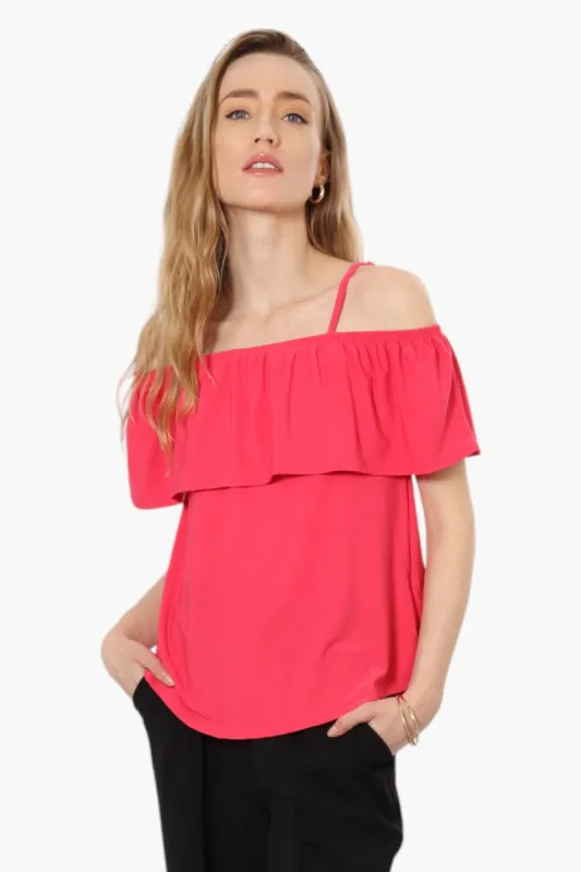 Beechers Brook Solid Flounce Tank Top - Pink sold by Fairweather