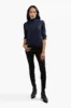 International INC Company Mock Neck Long Sleeve Top - Navy sold by Fairweather