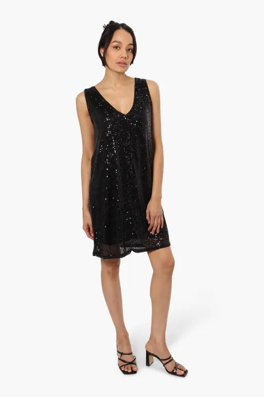 Limite Sleeveless Sequin Cocktail Dress - Black sold by Fairweather