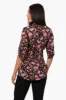 International INC Company Floral Tie Back Roll Up Sleeve Shirt - Black sold by Fairweather