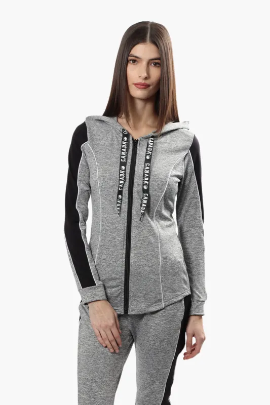 Canada Weather Gear Front Zip Piping Detail Hoodie - Grey sold by Fairweather