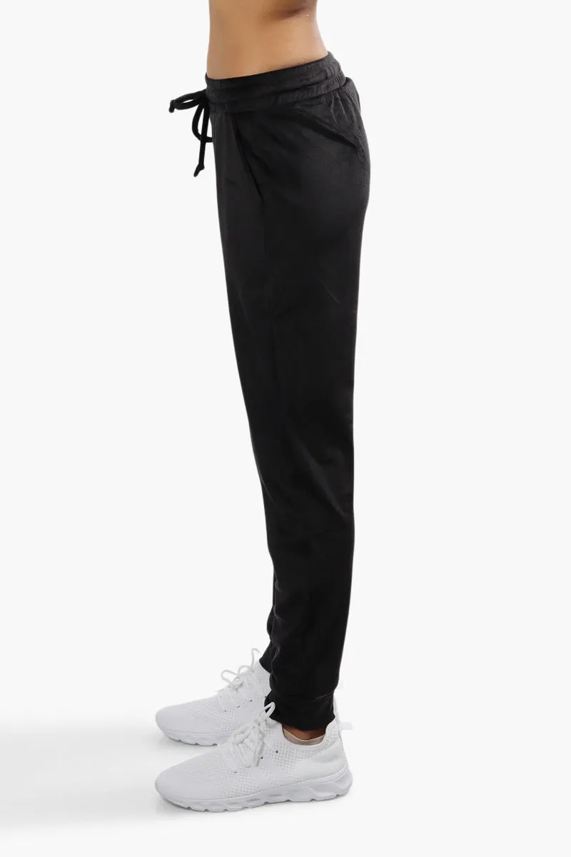 Mikk Velour Tie Waist Joggers - Black sold by Fairweather product image thumbnail 3