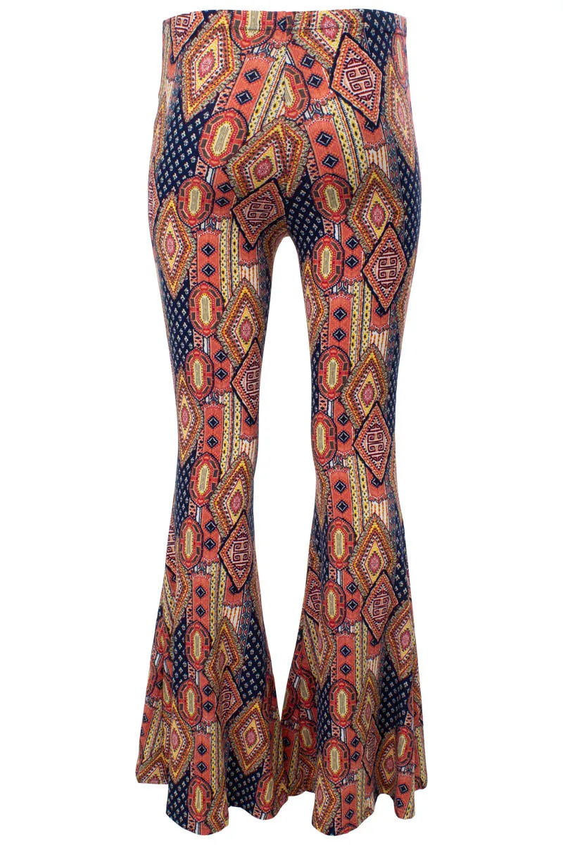 Patterned Boho Flare Pants - Multi sold by Fairweather product image thumbnail 3