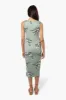 Majora Floral Henley Midi Dress - Green sold by Fairweather