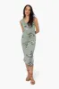 Majora Floral Henley Midi Dress - Green sold by Fairweather