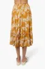 Beechers Brook Floral Smock Waist Midi Skirt - Mustard sold by Fairweather