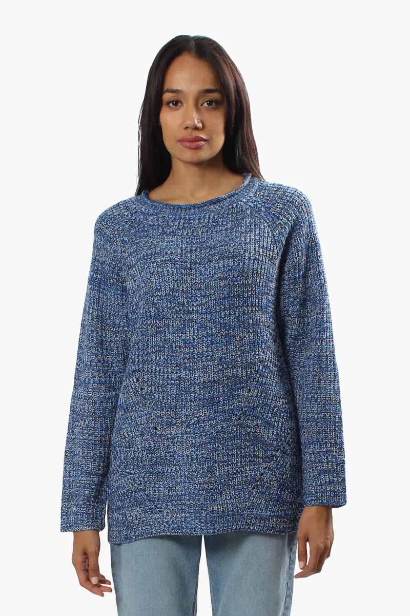 International INC Company Knit Crewneck Pullover Sweater - Blue sold by Fairweather