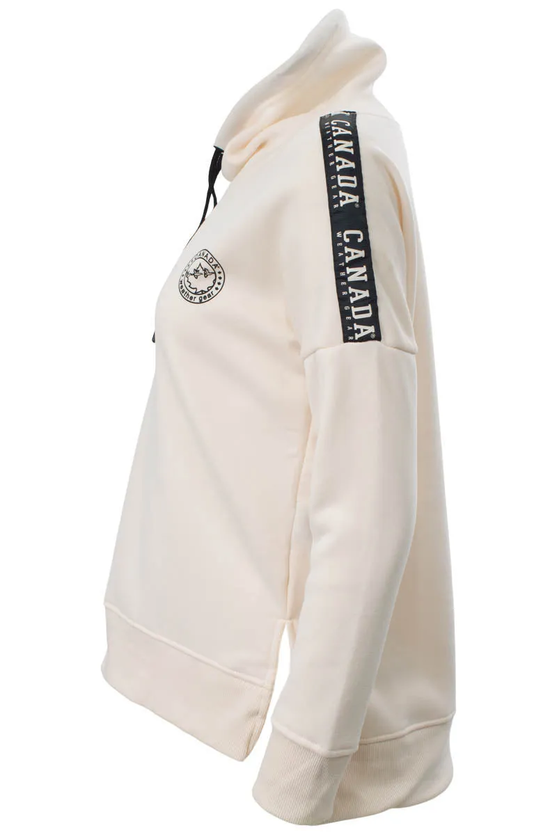 Canada Weather Gear Side Slit Mock Neck Sweatshirt - Blush sold by Fairweather product image thumbnail 2