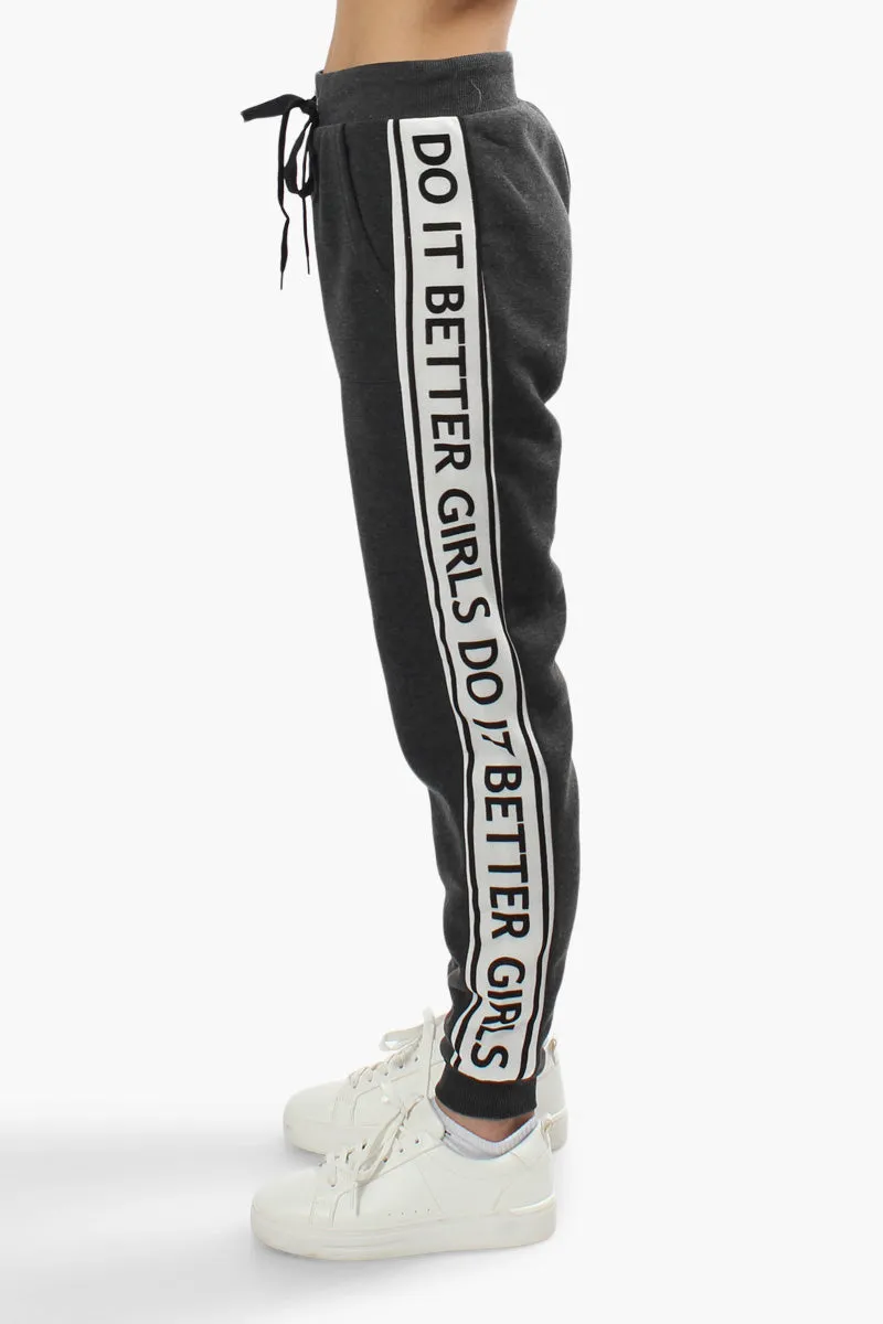 New Look Solid Side Print Joggers - Grey sold by Fairweather product image thumbnail 3