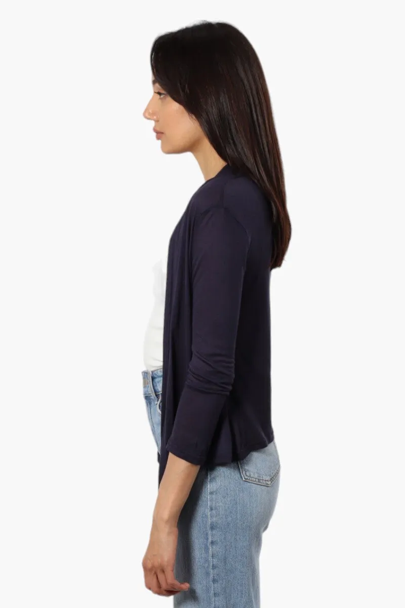 Magazine Long Sleeve Wrap Cardigan - Navy sold by Fairweather product image thumbnail 3